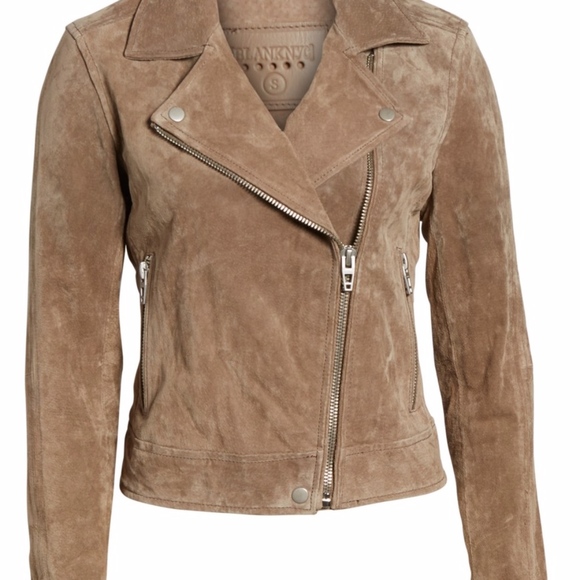 new nwt BLANKNYC Denim Suede Moto Jacket midnight - Picture 2 of 6